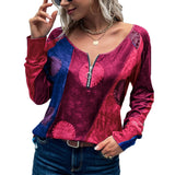 Romanian Gypsy Outfits Copy Flower Long-Sleeve Zipper