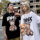 Men T-Shirts Bear Printed Half Sleeve