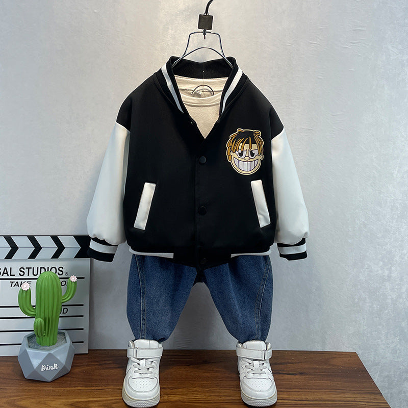 Toddler Boys Jackets Boys Autumn Clothing Baseball Jacket Autumn
