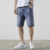Men Denim Shorts Summer Thin Denim Shorts Stretch