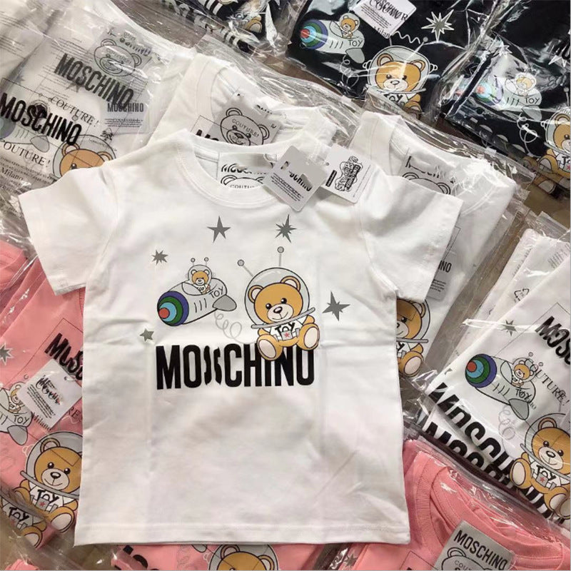 Moschino T Shirt Bear Short-Sleeved T-Shirt For Men And Women