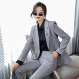 Interview Suit Women's Suit Female Spring and Autumn Two Piece Set
