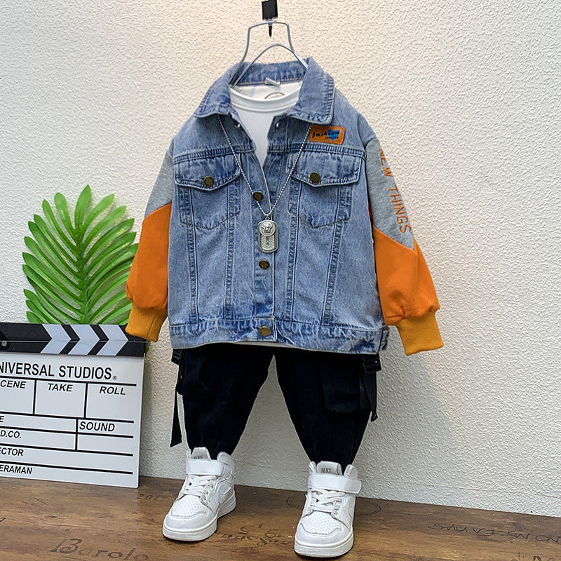 Toddler Boys Jackets Boys' Denim Jacket Spring and Autumn