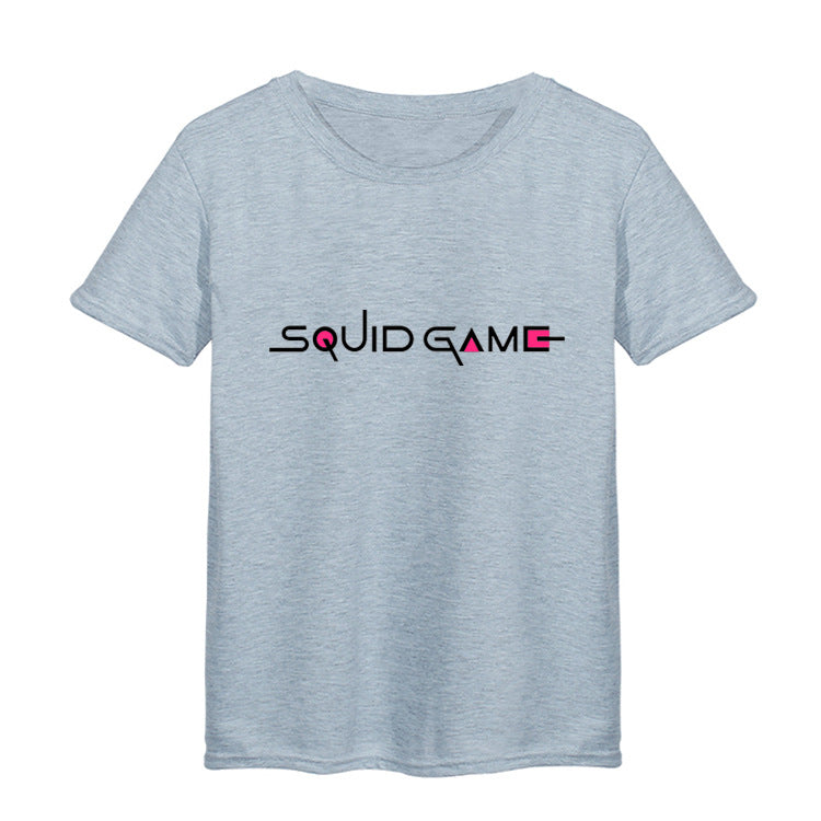 Squid Game Costume Wooden Man Printed Shirt Short Sleeve T-shirt
