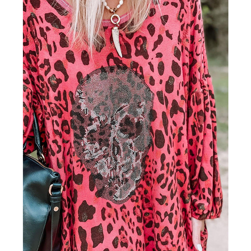 Kendall Jenner Wedding Guest Dress Leopard Print Long Sleeve Casual