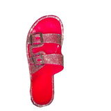 Women Open Toe Sandals Flats Summer Rhinestone Square Heel Sandals Low Heel Beach Shoes