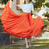 MIDI Mauve Skirt Summer Chiffon Half-Length Dress Beach Vacation