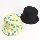 Bucket Hat Fishing Cap Cotton Print Fisherman Hat Printed Fruit Casual Sun Hat Sun Hat