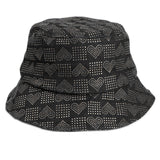 Bucket Hat Fishing Cap Cotton Print Fisherman Hat Vintage Denim Fashion Casual Sun-Proof Hat