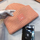 Winter Hats Wool Knitted Smiley Hat Woolen Cap