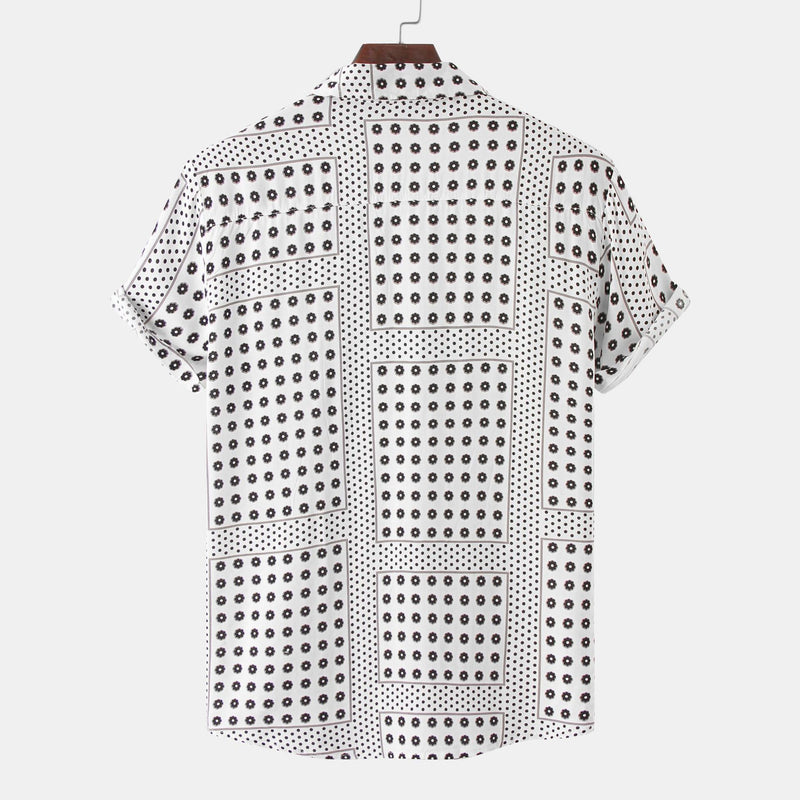 Camp Collar Shirt Beach Shirt Short Sleeve
