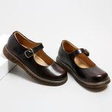 Mary Jane Shoes Women'S Summer Retro Buckle Mary Jane Shoes