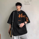 Men T-Shirts Printed Loose Half Sleeve