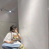 Moschino T Shirt Loose Leisure Sports Short Sleeve