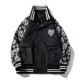 Valentine's Day Jacket Love Embroidered Stand Collar Warm Thick Casual Jacket Same Style for Men and Women Flight Jacket