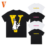 Vlone T Shirt Summer Couple T-Shirt Top Large Size Loose Short-Sleeved Shirt