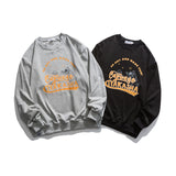 Crew Neck Sweatshirts for Men Men's Autumn Cartoon Letter Print Sweater Pullover Coat