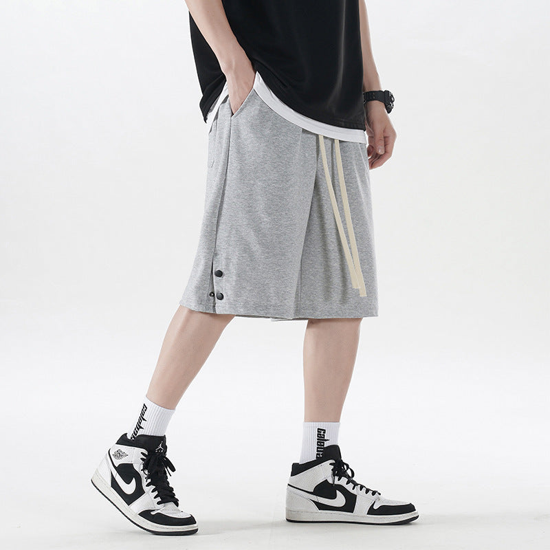 Men White Shorts Summer Men's Cotton Shorts Beach Pants Sports