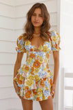 Nine Britton Dress Sexy Lace-up Backless Pleated Print