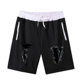 Vlone Shorts Printed Shorts Men'S Summer Loose Sports And Leisure