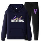 Vlone Hoodie & Pants 2 Piece Set Casual Loose Hoodie Sweatshirt