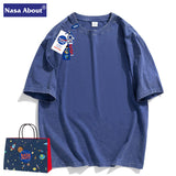 Nasa T Shirt Men'S Summer Retro Short Sleeve 3/4 Sleeve
