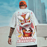 Men T-Shirts Loose Printed Half Sleeve