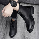 Men's Boots Work Boot Men Casual Hiking Boots Dr. Martens Boots Spring and Autumn Men's High-Top Trendy All-Matching