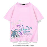 Tom And Jerry T Shirt Cat And Mouse Half Sleeve