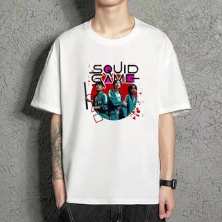 Squid Game Costume round Six Graphic Printed Short-Sleeved T-shirt