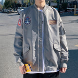 Varsity Jacket Men'S Spring And Autumn Embroidered Casual Jacket Pilot