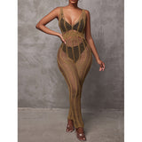 Coachella Music Festival Outfits Backless Beach Jumpsuit Trousers
