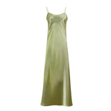 Emerald Green Dress Slip Dress with Temperament Straight inside