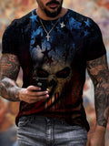 Skull Apparel Casual Skull Printed Short Sleeve