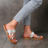 Women Open Toe Sandals Flats Summer Large Size Sandals for Women