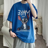 Men T-Shirts Loose Printed Half Sleeve