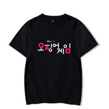 Squid Game Costume Printed Short Sleeve Pullover round Neck T-shirt