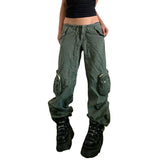 Julia Fox Low Rise Jeans Lace-up Large Pocket