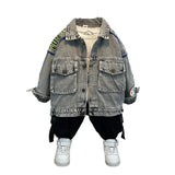 Toddler Boys Jackets Boys' Denim Jacket Spring and Autumn Clothing