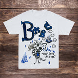 Rave Outfits Men T Shirt round Neck Short Sleeve Fashion Print