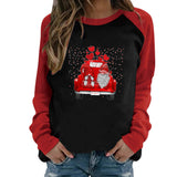 Valentine's Day T Shirts Couples Pullover round Neck Women's Long-Sleeved T-shirt
