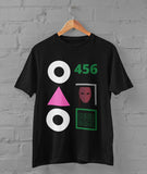 Squid Game Costume round Six Geometric 456 Short-Sleeved T-shirt