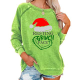 Men and Women Grinch Sweater Christmas Cute round Neck Sweater