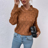 Women Pullover Knit Sweater off-the-Shoulder Sweater for Women Autumn Winter Coat