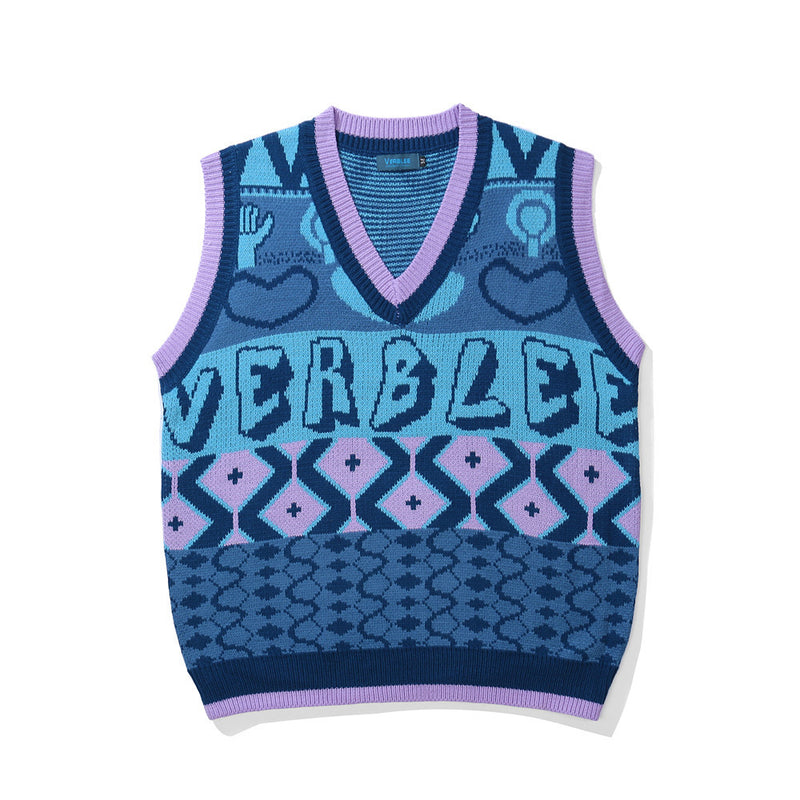 Men Sweater Sweater Vest Men's Sleeveless Sweater Vest