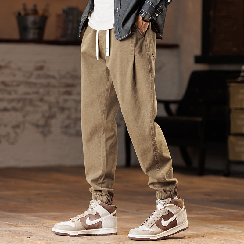Cuffed Cargo Pants Workwear Pants Men's Autumn Loose Casual