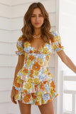 Nine Britton Dress Sexy Lace-up Backless Pleated Print