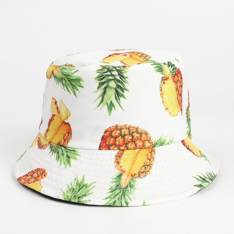 Bucket Hat Fishing Cap Cotton Print Fisherman Hat Double-Sided Printing Bucket Hat