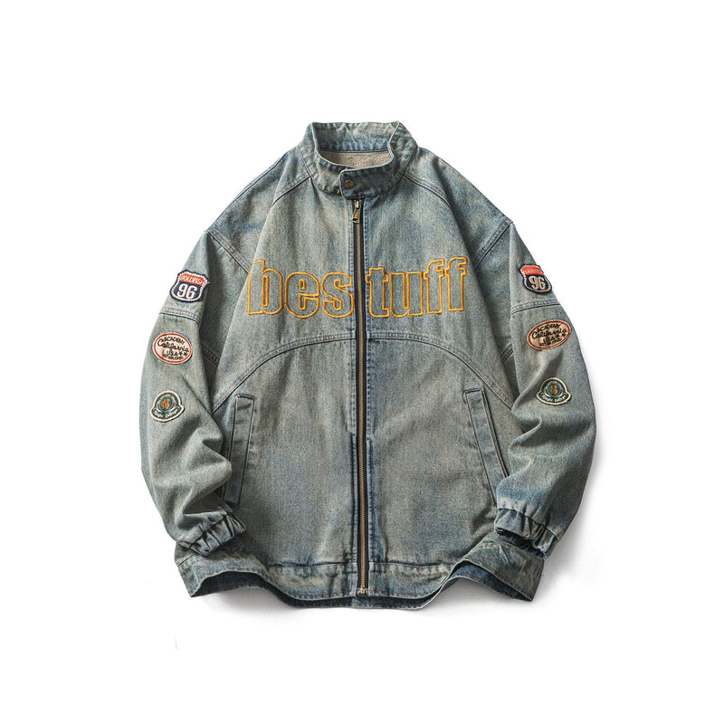 Men Denim Jackets Spring and Autumn Zipper Jacket Denim Jacket Men's Loose