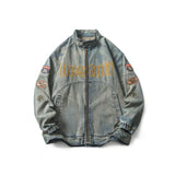 Men Denim Jackets Spring and Autumn Zipper Jacket Denim Jacket Men's Loose